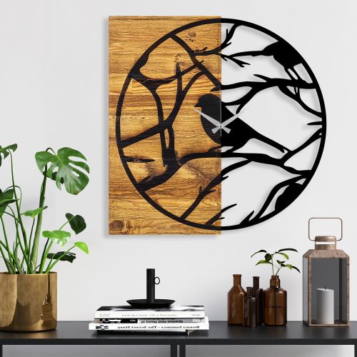 Wallity Ukrasni drveni zidni sat, Wooden Clock 35 slika 1