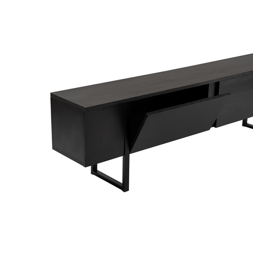Serenity - Crni TV Stalak od Drva slika 8