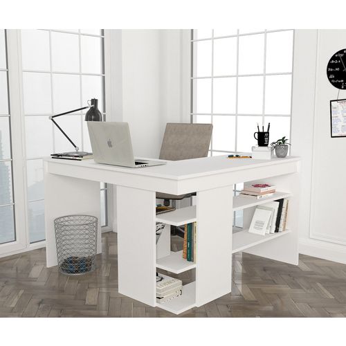 Woody Fashion Radni stol, Bijela boja, Stylo - White slika 1