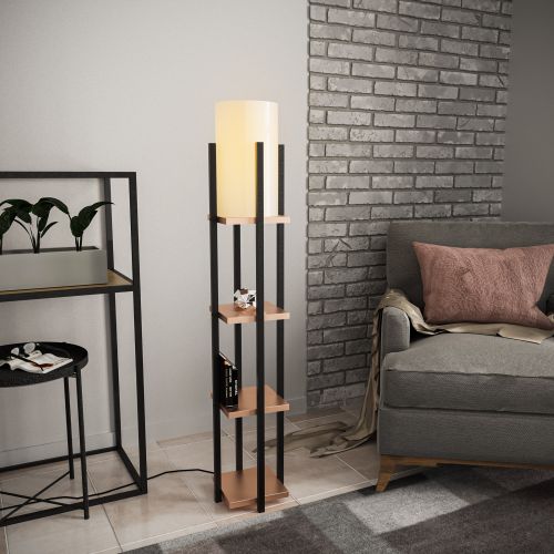 Opviq Shelf Lamp - 8113 Crno-Bakarna Stajaća Lampa slika 2