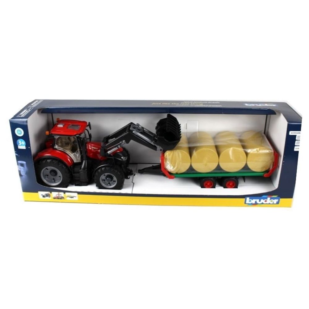 Bruder Traktor sa prikolicom i balama slame 1:16 slika 1