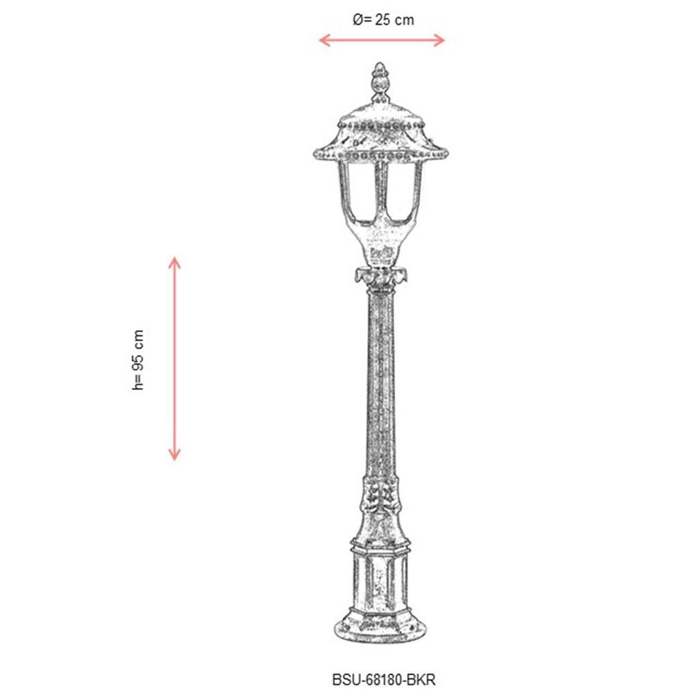 BSU-68180-BKR Smeđi Spoljašnji Podni Lampa slika 3