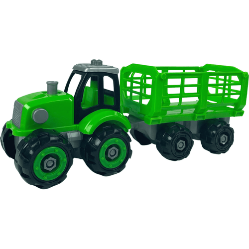 Dječji DIY traktor s odvijačem, zeleni slika 2