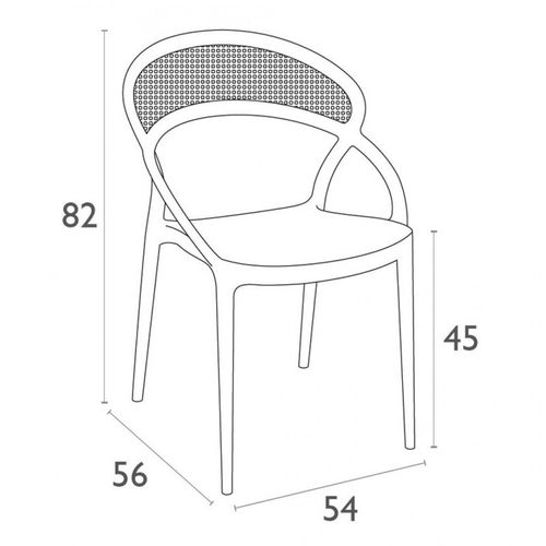 Dizajnerske stolice — CONTRACT Sunset • 4 kom. slika 10