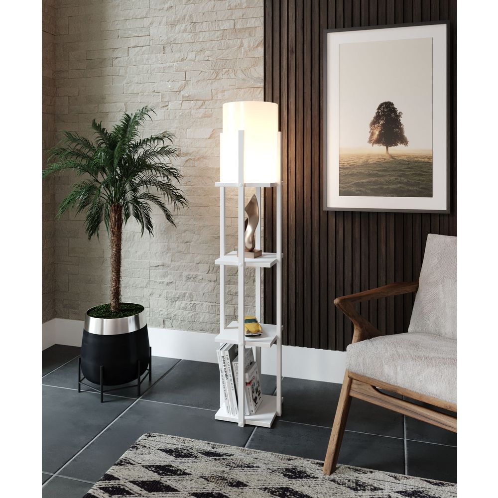 Nora SMK Bijela Prirodna Podna Lampa slika 1
