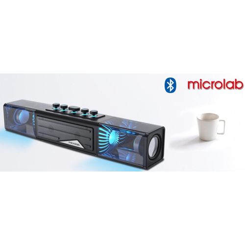 Microlab MS213C Bluetooth speaker soundbar 2x15W, USB, SD, AUX, LED/black slika 2