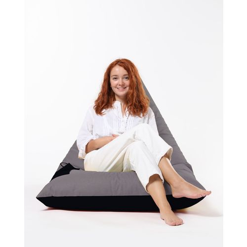 Atelier Del Sofa Vreća za sjedenje, Pyramid Large Double Color Bed Pouf - Fume slika 9