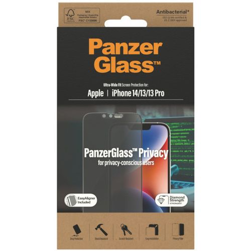 PanzerGlass zaštitno staklo UWF Privacy AB w. Applicator za iPhone 13/13 Pro/14 slika 2