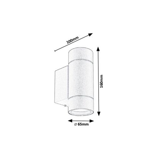 Rabalux Phoenix GU10 2x10W siva Spoljna rasveta slika 3