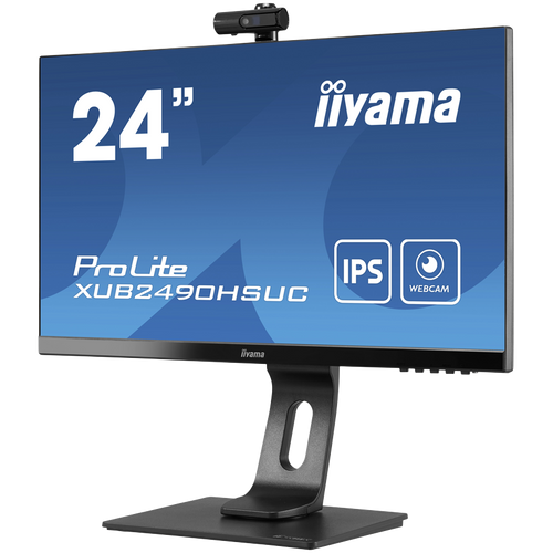 IIYAMA XUB2490HSUH-B1 Monitor 24" IPS-panel, 1920x1080, Windows Hello Webcam 1080P Auto Focus, 15cm Height Adj. Stand, 4ms, 250cd/m², Speakers, HDMI, DisplayPort, FreeSync, USB 3x3.2 (23,8" VIS) slika 3