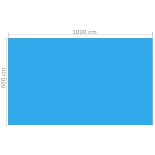 Pravokutni pokrivač za bazen 1000 x 600 cm PE plavi slika 21
