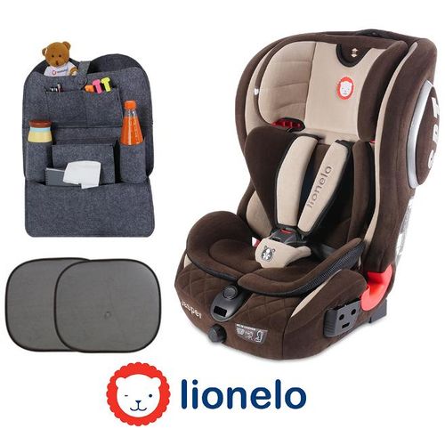 Lionelo autosjedalica Jasper, ISOFIX, SIP, br.koža(eco)/smeđa + 2 sjen i org slika 9