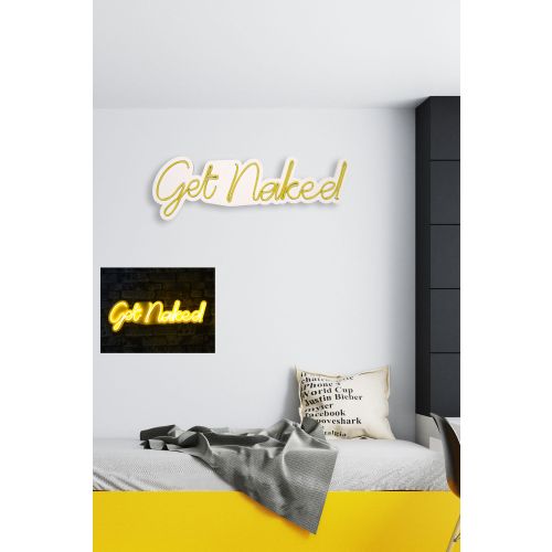 Wallity Ukrasna plastična LED rasvjeta, Get Naked - Yellow slika 10