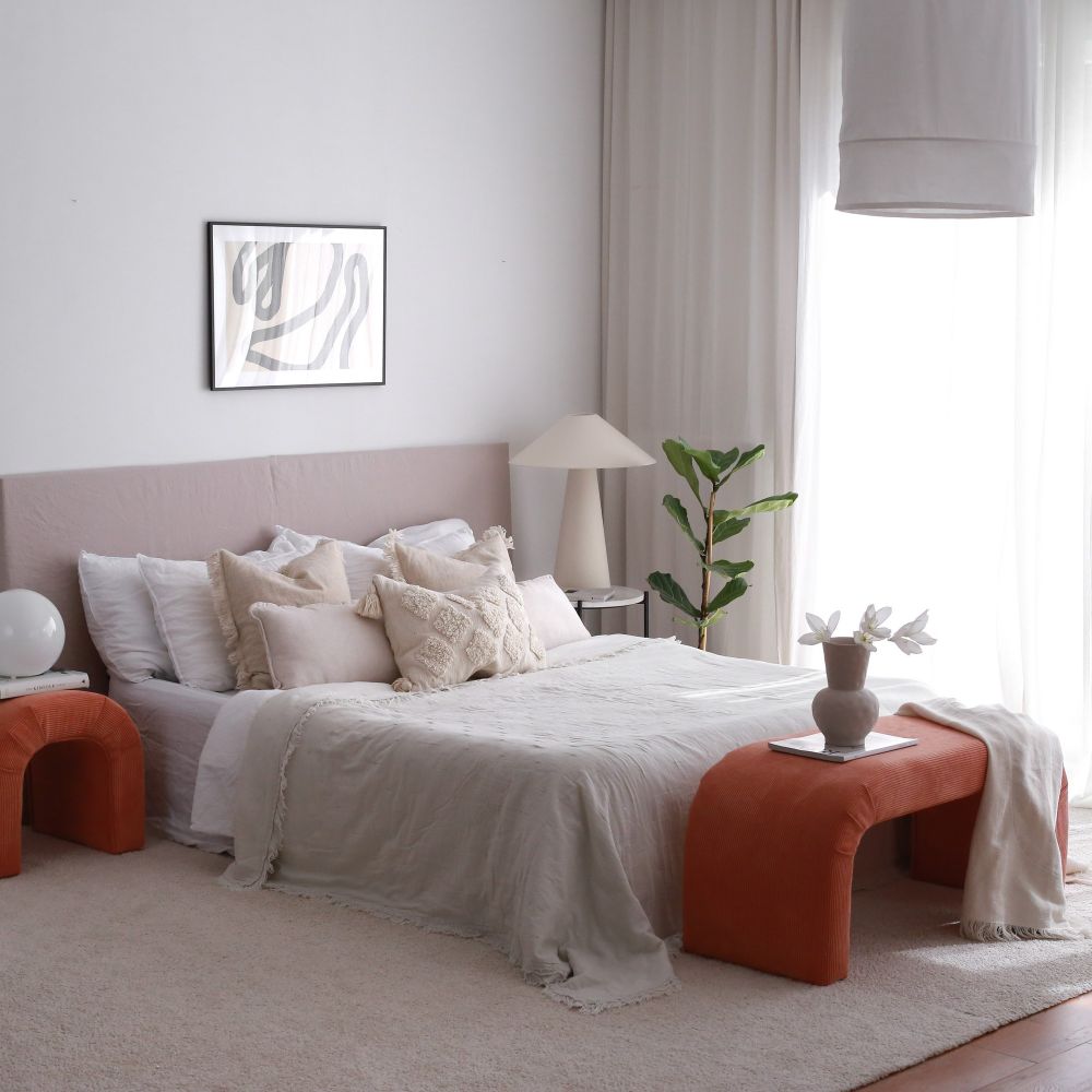 Nu Bench - Coral Coral Pouffe slika 1