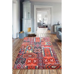 TANKA Staza Patchwork   Multicolor Hall Carpet (80 x 200)