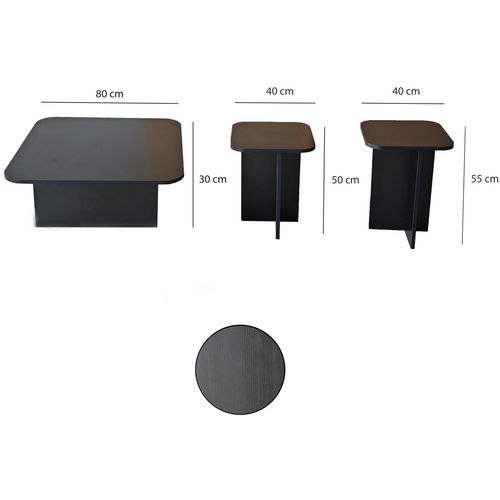 Blues - Black Black Coffee Table Set slika 6