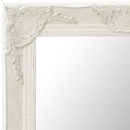 Zidno ogledalo u baroknom stilu 50 x 60 cm bijelo slika 22
