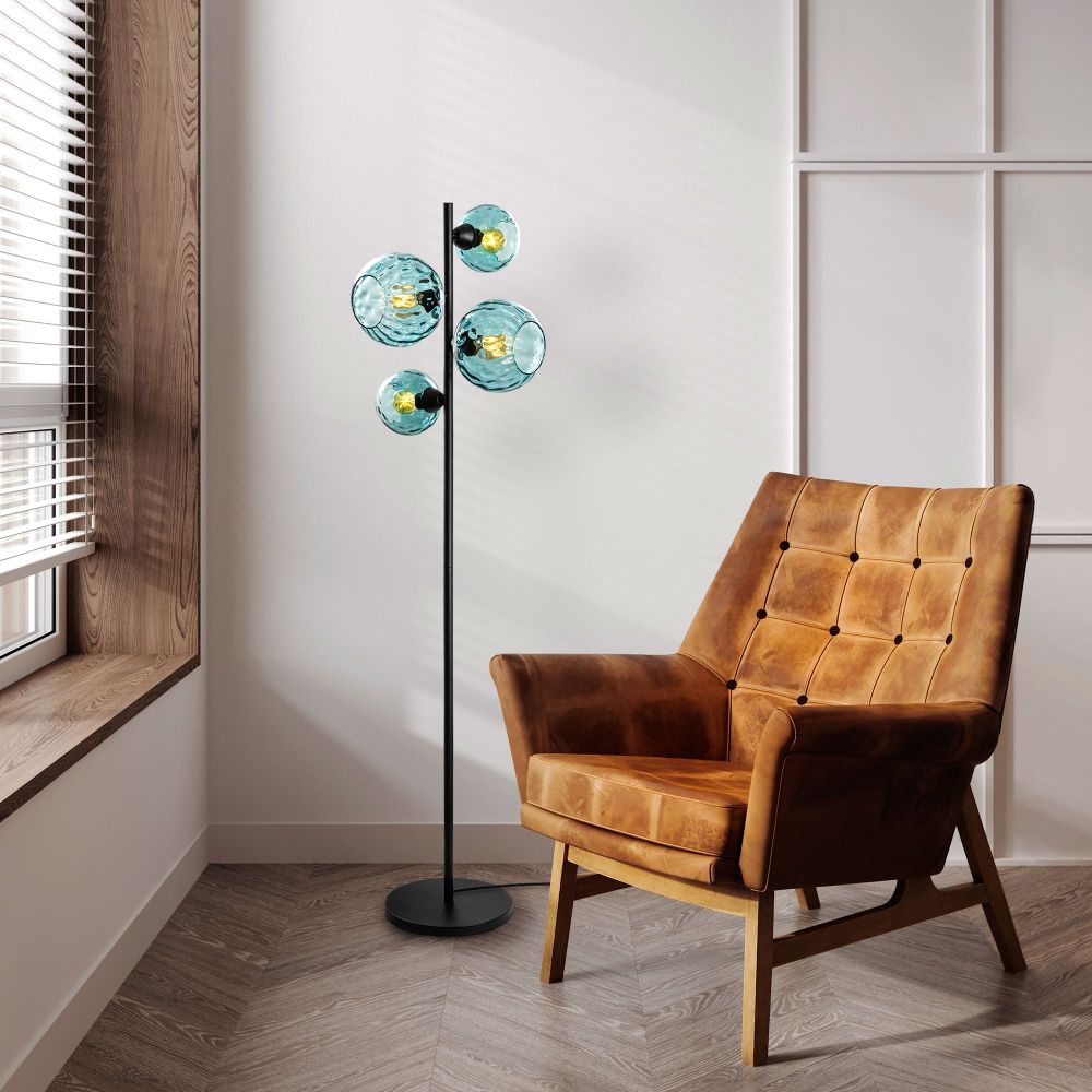 Podna Lampa Benek 20-15-14512 - Plava i Crna slika 2
