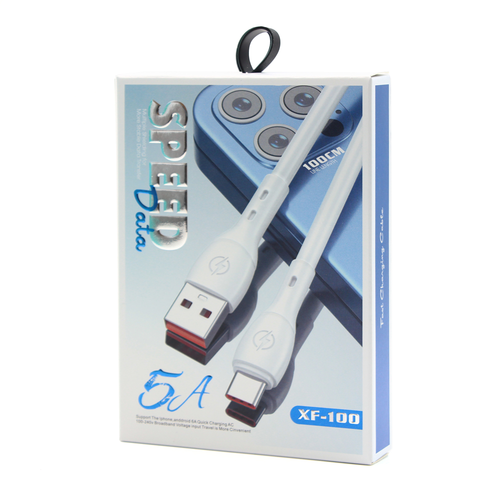 Data kabl micro USB XF-100 5A 1m beli slika 1