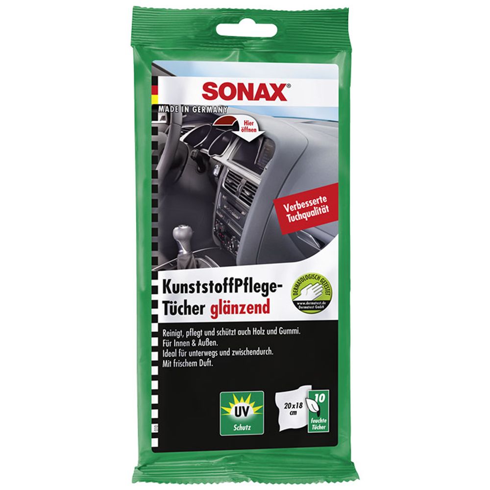 Sonax VLAŽNE MARAMICE ZA ČIŠĆENJE PLASTIKE 10kom slika 1