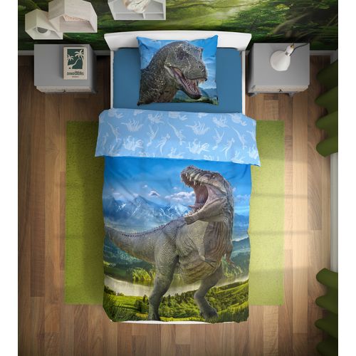 Baloo Posteljina za decu Dino T-Rex  160x200+70x80cm slika 1