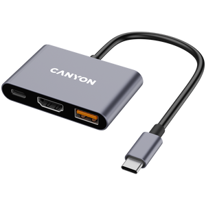 CANYON hub DS-4 3in1 USB-C Grey