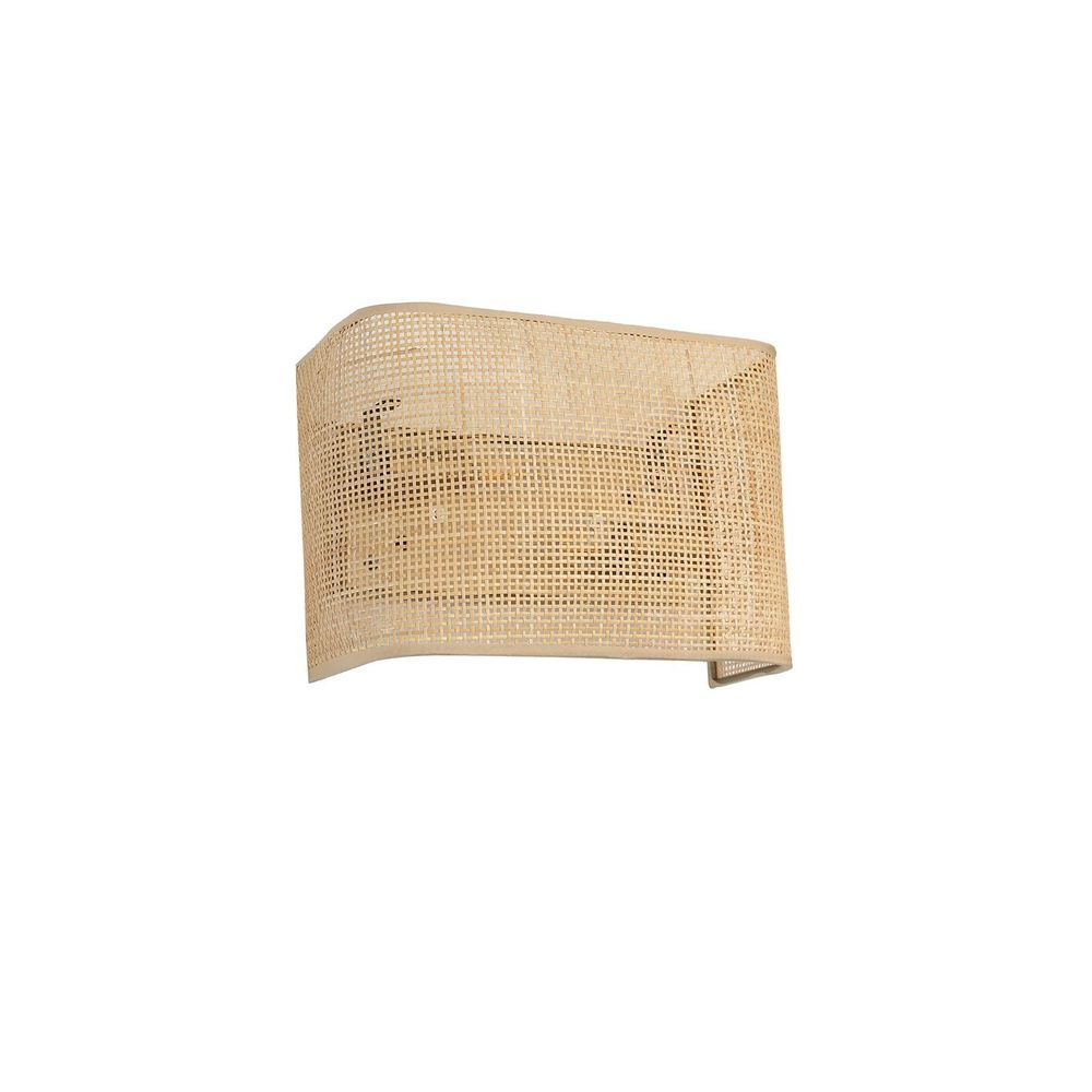 Bež Zidna Lampa s Rattan Abajurima i Metalnim Tijelom slika 2
