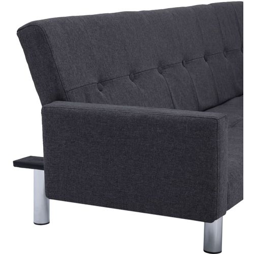 282218 Sofa Bed with Armrest Dark Grey Polyester slika 34