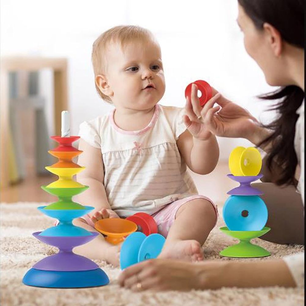 Woopie baby šareni toranj puzzle obrazovna piramida 18m+ slika 2