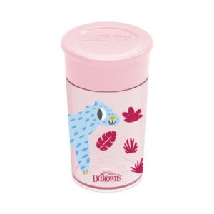 Dr Brown's Čaša za bebe 360° No Spill 300ml Tc01093, Roza
