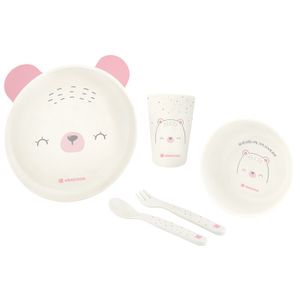 Kikka Boo Set za jelo Bear With Me, Pink
