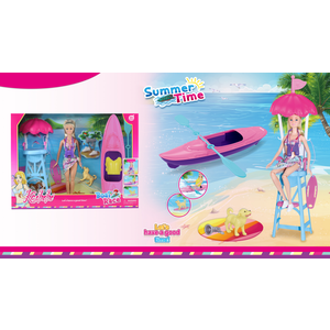 MKS891727 Lutka u Kupaćem Kostimu, Ljetna Tema za Vrijeme Plaže 42x32 cm