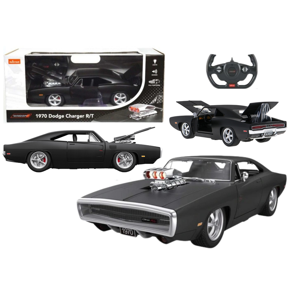 RC auto 1:16 daljinski upravljač Dodge Charger R/T otvarajući elementi crne boje slika 1
