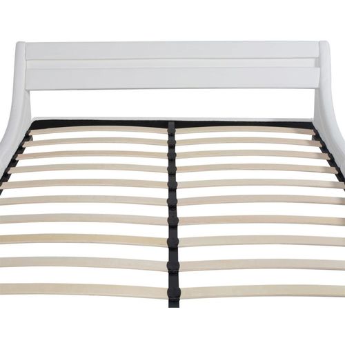 Okvir za krevet od umjetne kože s LED svjetlom bijeli 160 x 200 cm slika 4