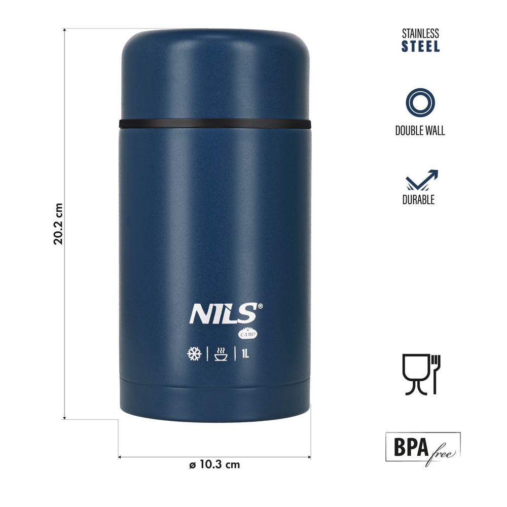 Nc3802 kutija za ručak 1000 ml plava nils kamp slika 2