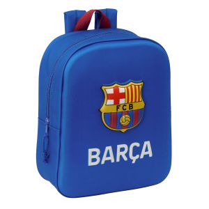 Školski Ruksak F.C. Barcelona Mornarsko plava 22 x 27 x 10 cm 3D