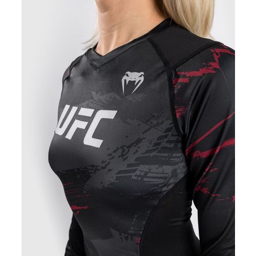 Venum UFC Authentic Fight Week 2.0 Ženski Rashguard DR Crno/Crveni S slika 3