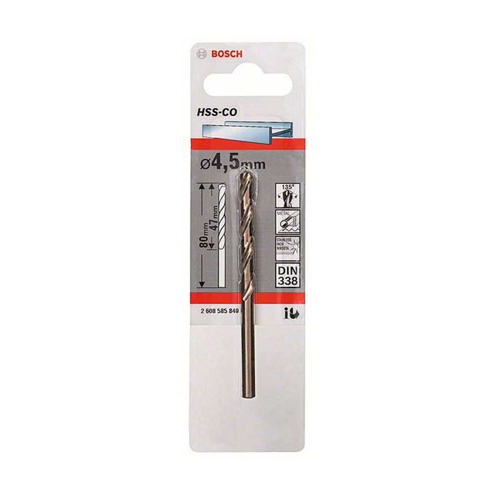BOSCH Burgija HSS-Co 4.5 mm slika 2