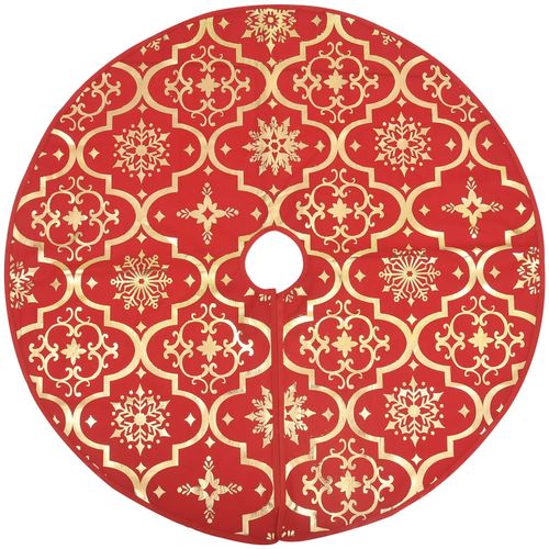 Luksuzna podloga za božićno drvce s čarapom crvena 90cm tkanina slika 10