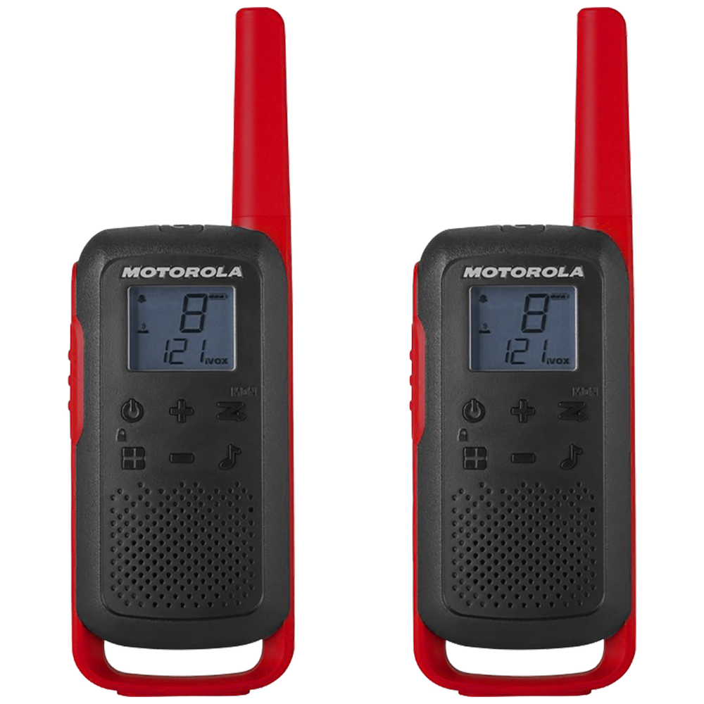 Motorola Walkie Talkie, domet 8 km, 16 kanala, crvena - TLKR T62 RD slika 1