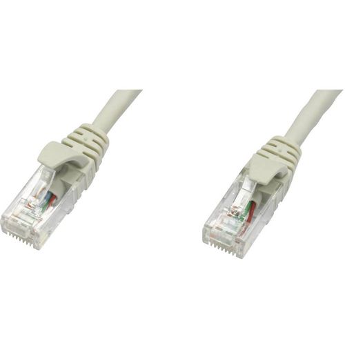 Telegärtner L00003E0003 RJ45 mrežni kabel, Patch kabel cat 5e U/UTP 5.00 m siva vatrostalan 1 St. slika 1