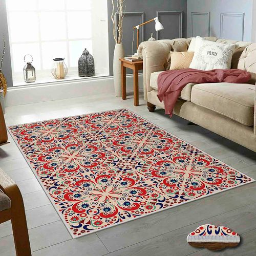 Conceptum Hypnose  WOOKECE658 Cream
Red
Blue
Navy Blue Carpet (120 x 180) slika 1