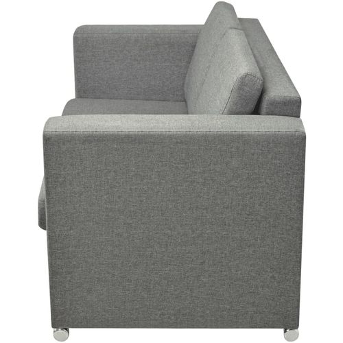 Dvodijelni set sofa od tkanine svijetlosivi slika 54