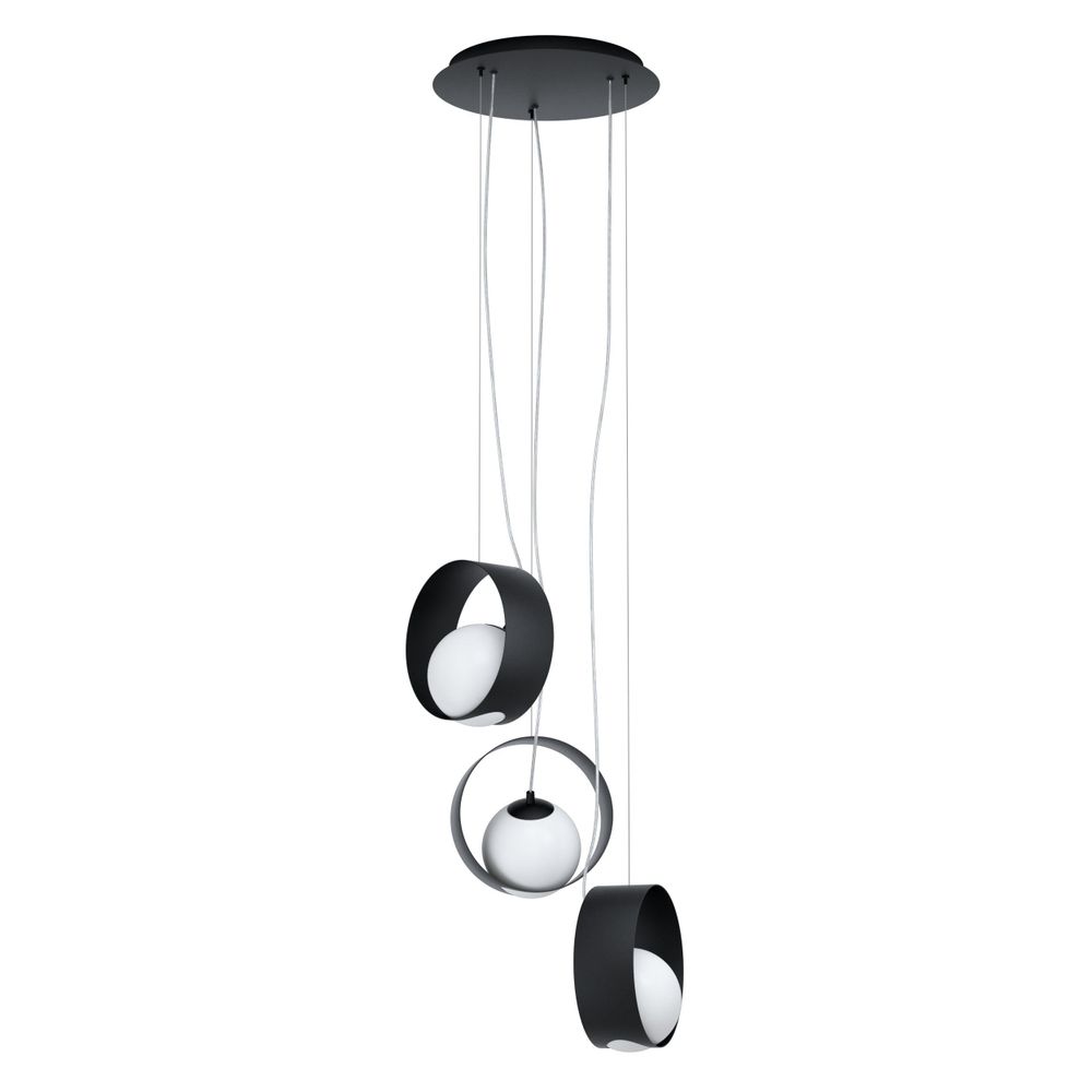Eglo viseća lampa camargo e14 3x40w crno/bijelo v:1500mm o350mm slika 1