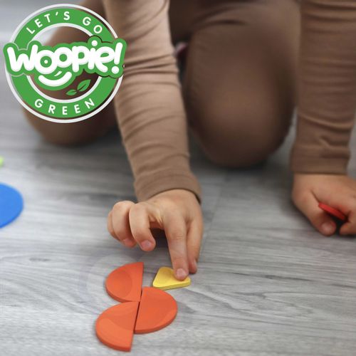 Woopie Green drvena Montessori slagalica, 40 uzoraka za preslagivanje, 55 kom. slika 4