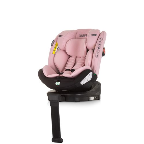 Chipolino autosjedalica I-SIZE 40-150 cm ISOFIX 360 "TOURINO" flamingo slika 2