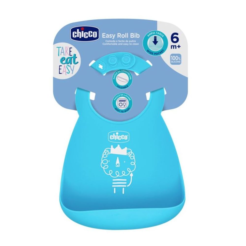 Chicco Silikonski siperak Take Eat Easy 6m+, Plavi slika 1