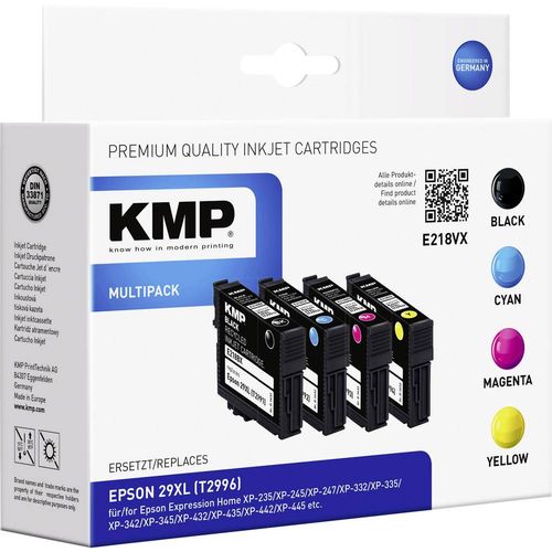 KMP tinta zamijenjen Epson 29XL, T2996, T2991, T2992, T2993, T2994 kompatibilan kombinirano pakiranje crn, cijan, purpurno crven, žut E218VX 1632,4050 slika 1