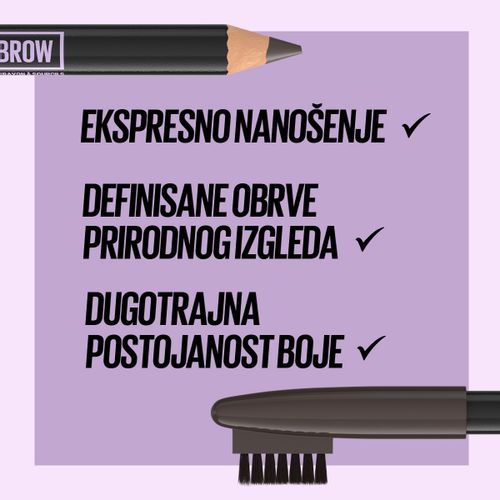 Maybelline New York Express Brow olovka za obrve 06 Black Brown slika 7