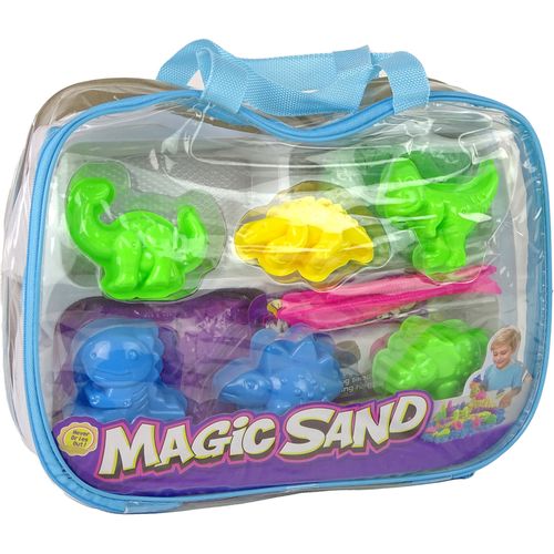 Čarobni kinetički pijesak u 3 pastelne boje + kalupi za dinosaure slika 4